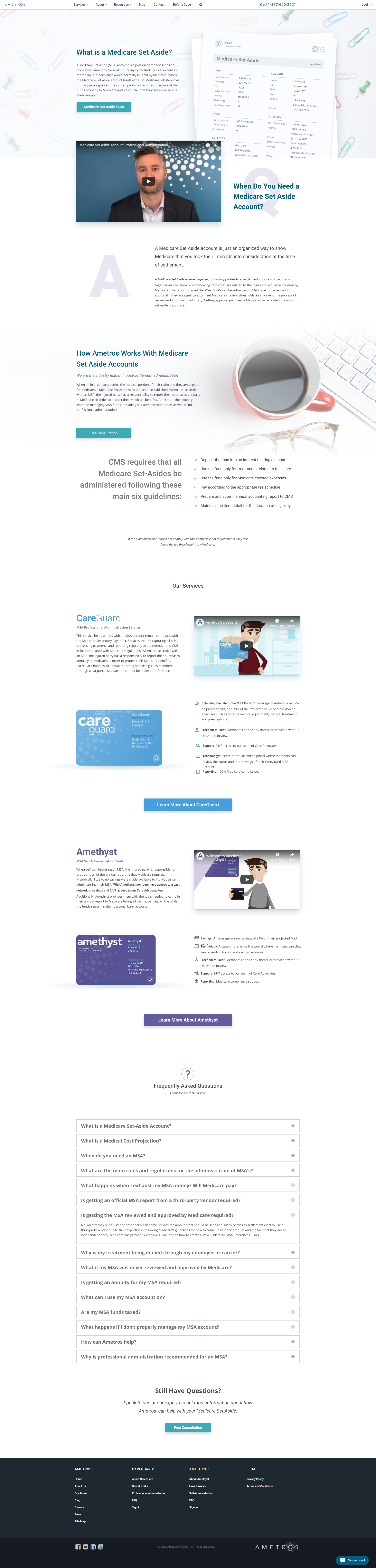 Ametros MSA Page Screenshot
