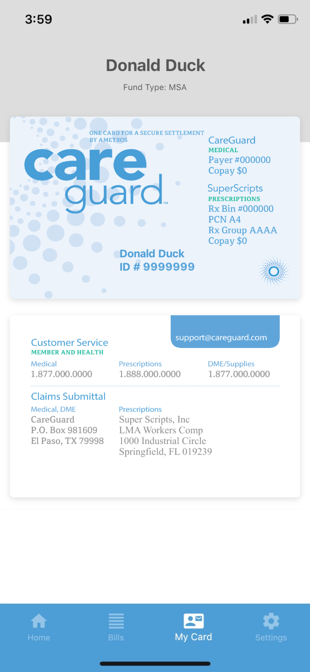 CareGuard App Card Screenshot