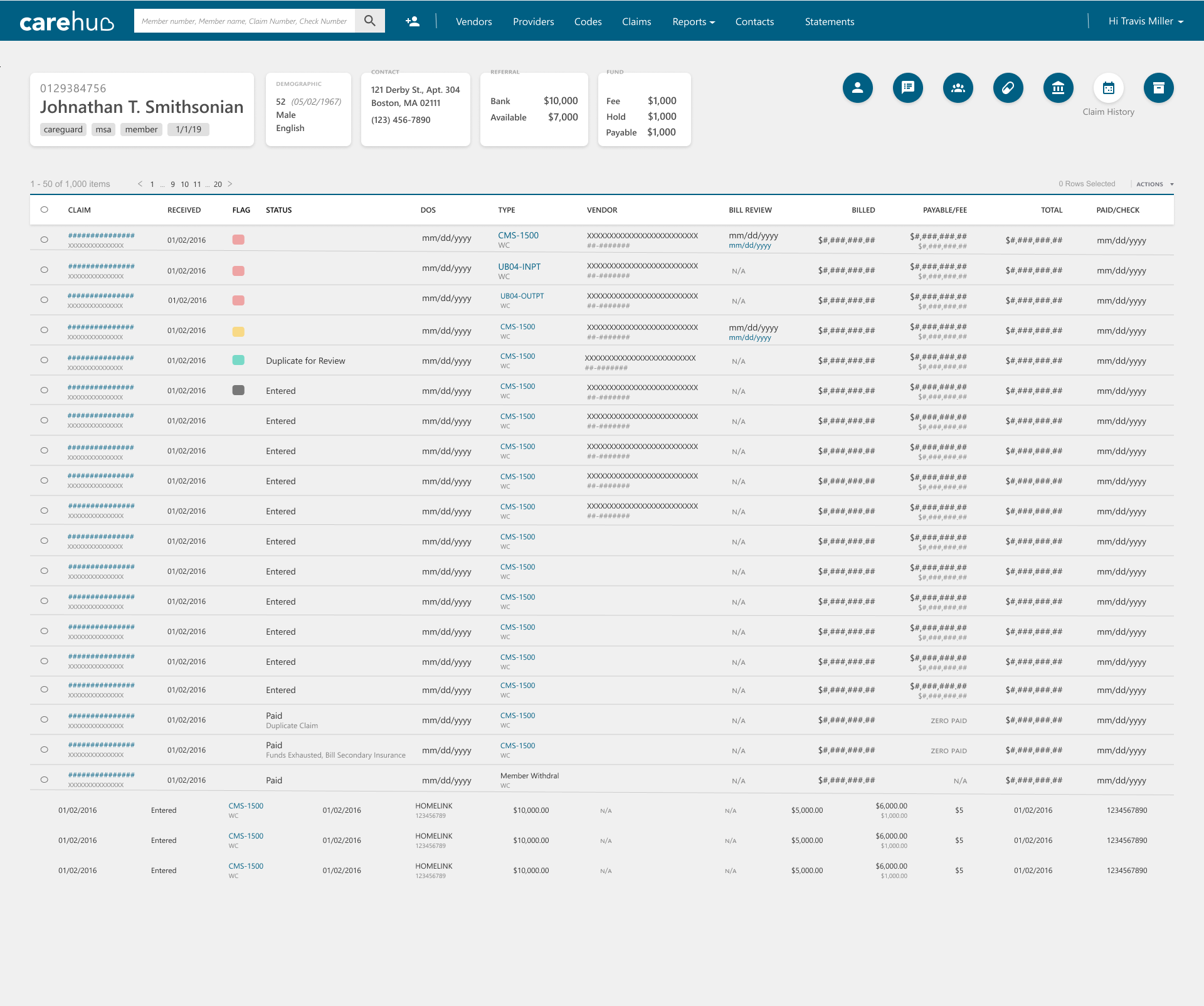 CareHub Navigation Screenshot