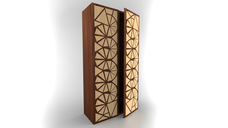 Stained Glass Cabinet Design