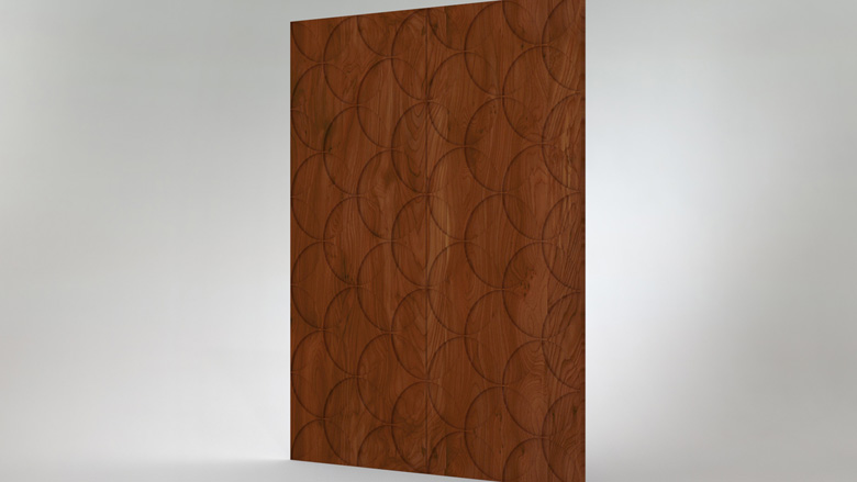 Fish Doors Cherry Cabinet Design