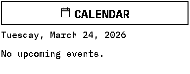 Calendar print sample