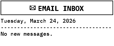 Email inbox print sample