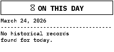 On This Day print sample