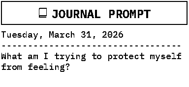 Journal prompt print sample