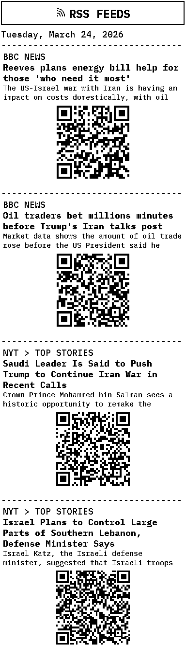 RSS feed print sample