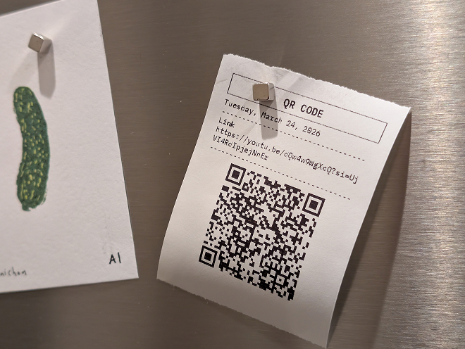 Printed QR code
